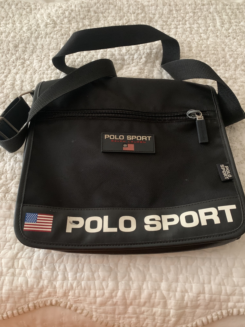 Vintage 90s Polo by Ralph Lauren Black Crossbody Bag by Polo by Ralph Lauren